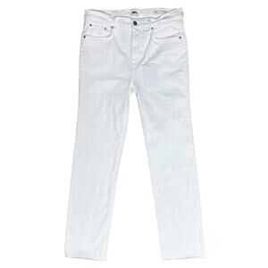 EDWIN NWT Bree Slim Straight Ankle Stretch Jeans in Optic White Size 29